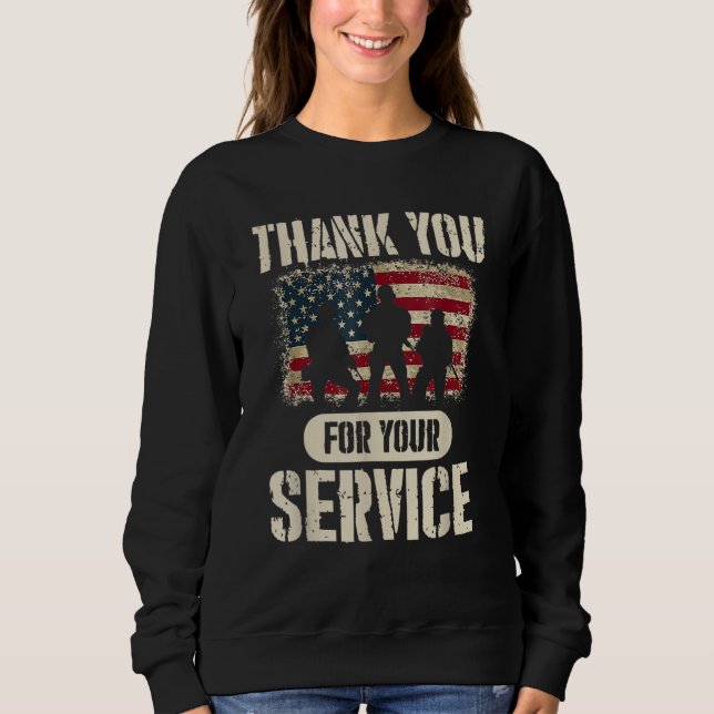 Tack för din tjänst - Patriotic Veterans Da T Shirt (Framsida)
