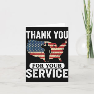 Tack För Din Tjänst Patriotiska Veterans Day Kort