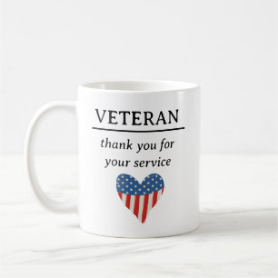 Tack för din tjänst veteraner kaffemugg