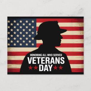 Tack för din tjänst: Veterans Day 2025 Helg Vykort