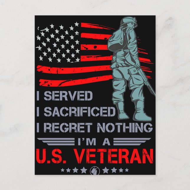 Tack för din tjänst: Veterans Day 2025 Helg Vykort (Framsida)
