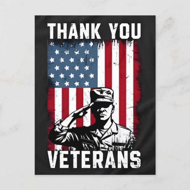 Tack för din tjänst: Veterans Day 2025 Helg Vykort (Framsida)