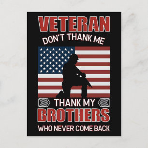 Tack för din tjänst: Veterans Day 2025 Helg Vykort