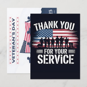 Tack för din tjänst: Veterans Day 2025 Hol Helg Vykort