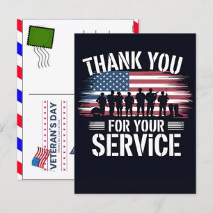 Tack för din tjänst: Veterans Day 2026 Helg Vykort