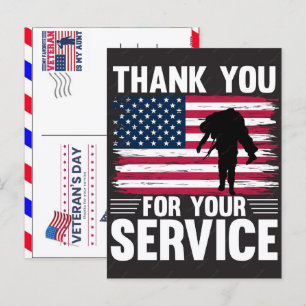 Tack för din tjänst: Veterans Day 2026 Helg Vykort