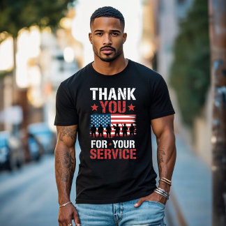 TACK FÖR DIN TJÄNST Veterans Day-hyllning T Shirt