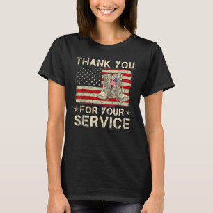 Tack för din tjänst Veterans Day Stolt USA T Shirt