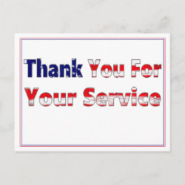 Tack för din tjänst vykort