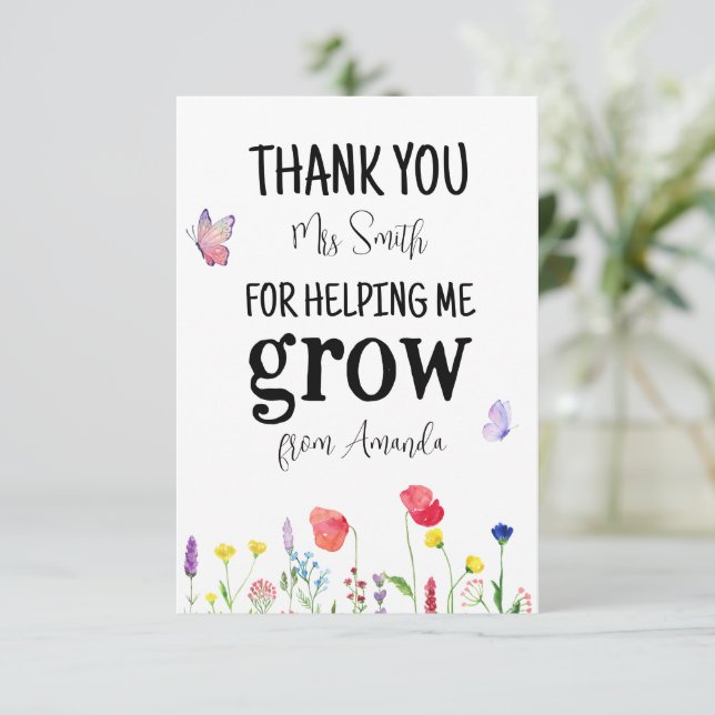 Tack för din uppskattning av vildblommor Sommarlär (Stående Fram)