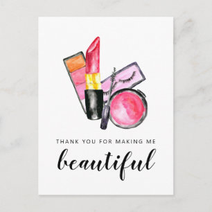 Tack för din vackra Makeup Artist Lipstick Vykort