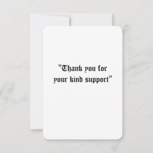 Tack för din vänliga support kort