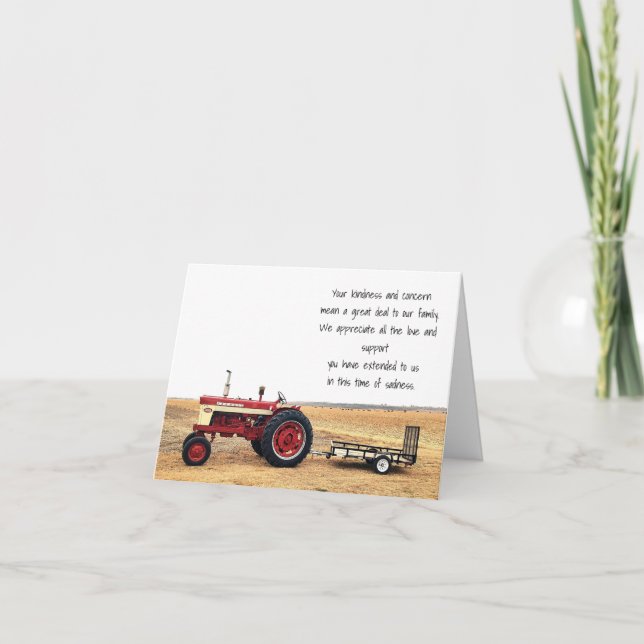 Tack för din vänlighet kort (Framsida)