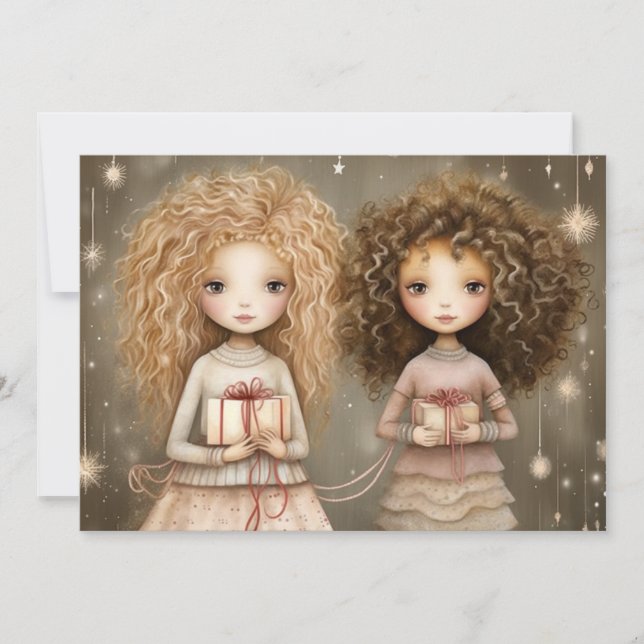 Tack för din Vänskap: En Julhälsningar Julkort (Framsida)