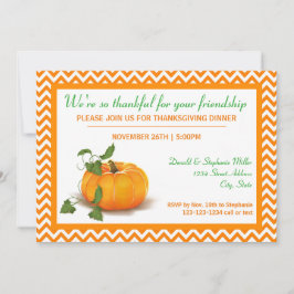 Tack för din Vänskap - Middagen i Inbjudan