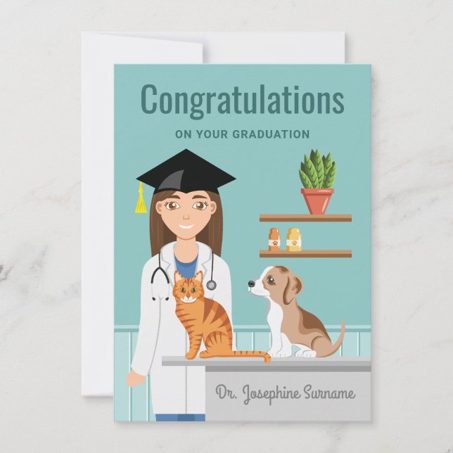 Tack för din veterinärutbildning kort (Framsida)