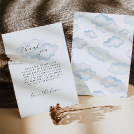 Tack för dina kort - blått moln Baby Shower