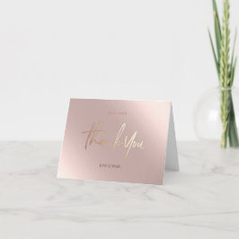Tack för dina kort Faux Foil Rosegold