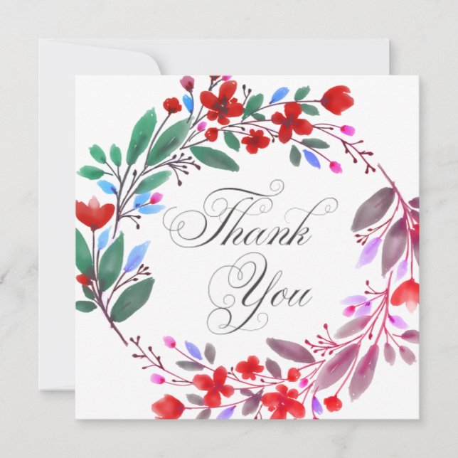 Tack för dina kort för bröllop eller Shower (Framsida)