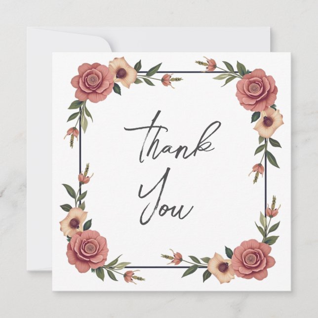 Tack för dina kort för bröllop eller Shower (Framsida)