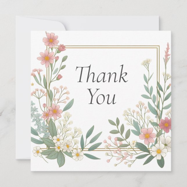 Tack för dina kort för bröllop eller Shower (Framsida)