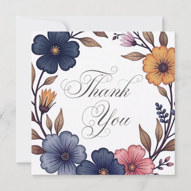 Tack för dina kort för bröllop eller Shower (Framsida)