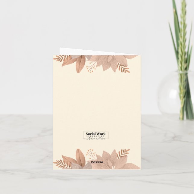 Tack för dina kort för social-arbetaren (Baksida)