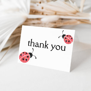 Tack för dina kort för vattenfärgen Ladybug