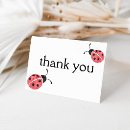 Tack för dina kort för vattenfärgen Ladybug