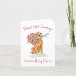 Tack för dina kort, Golden Retriever Baby Shower