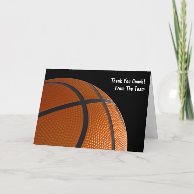 Tack för dina kort i basketbollteamet (Framsida)