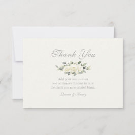 Tack för dina kort i Vit ros Blommigt