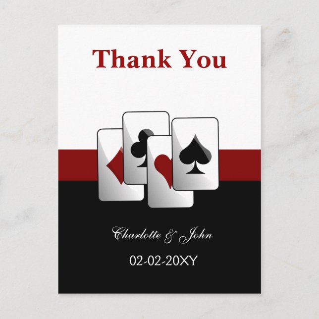 Tack för dina kort, Las Vegas Bröllop Vykort (Framsida)