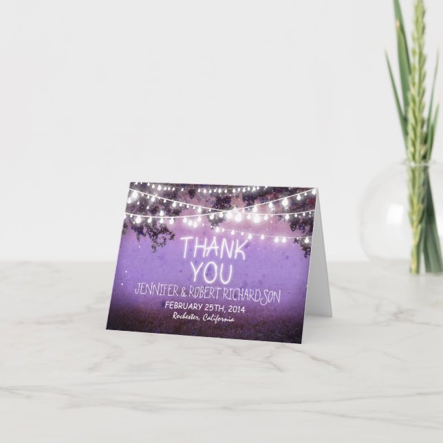 Tack för dina kort, ljus land lila (Framsida)