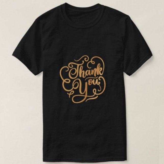 Tack för dina typografera svarta Manar T Shirt (Skapare uppladdad)