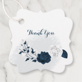 Tack för dina vita blommor gåvor etiketter