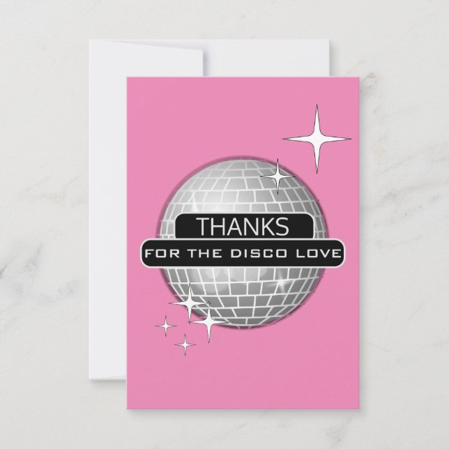 TACK FÖR Disco Kärlek Ball Retro Födelsedag (Framsida)