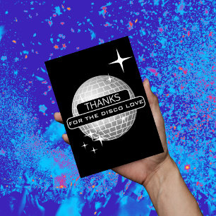 TACK för Disco Kärlek Boll Retro Birthday Vykort