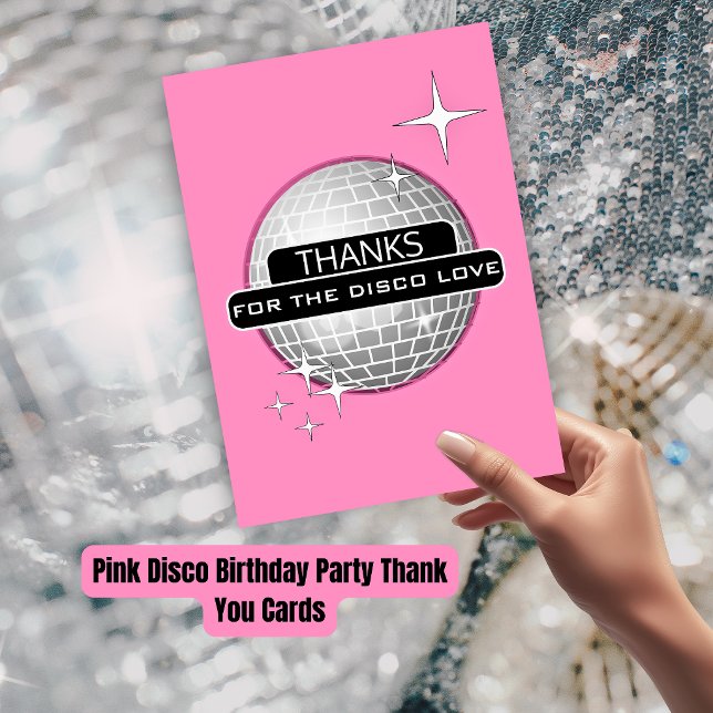 TACK FÖR Disco Kärleksfest Retro Födelsedag Kort (Skapare uppladdad)