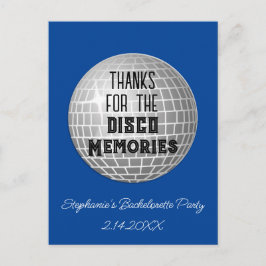 Tack för Disco Memories Bachelorette Tack Vykort