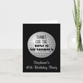 Tack För Disco Minnen 40-årsdag Tack Kort