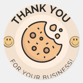 Tack för ditt affärsmärke runt klistermärke