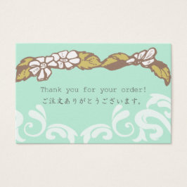 Tack för ditt beställningskort visitkort