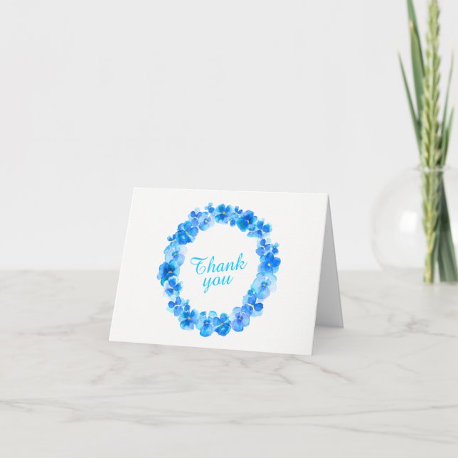 Tack för ditt blåa pansy-kort (Framsida)