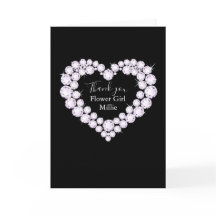 Tack för ditt blomsterdiamanthjärtkort.