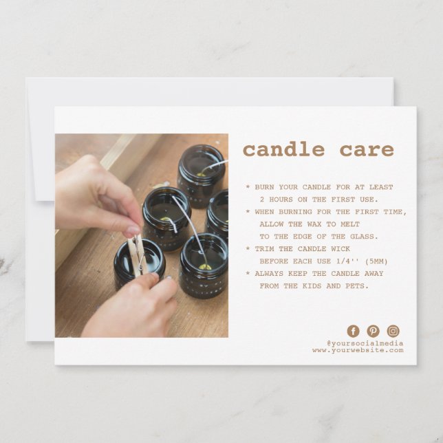 Tack för ditt Candle Care Photo (Framsida)
