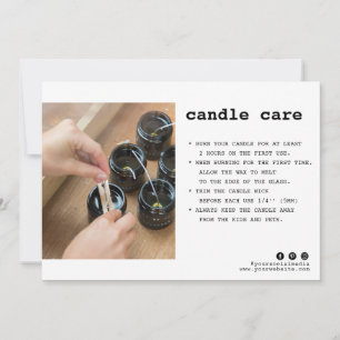 Tack för ditt Candle Care Photo Kort