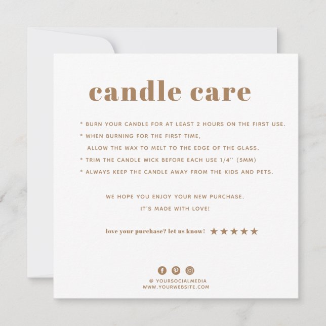 Tack för ditt Candle-kort Kort (Framsida)