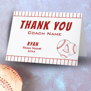 Tack för ditt Coach Baseball-träningskort