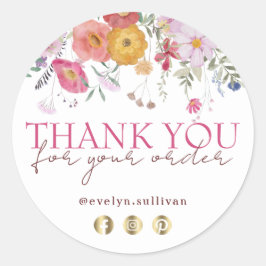 Tack för ditt dekal! runt klistermärke